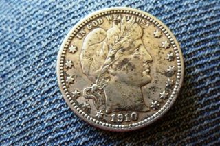 United States - Quarter Dollar 1910 D Barber Silver 6,  25 Gr 0.  925 Ag Rare (