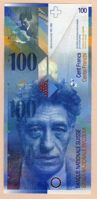 Switzerland,  2007,  100 Swiss Francs [07a7206344] [gem Unc] [rare]