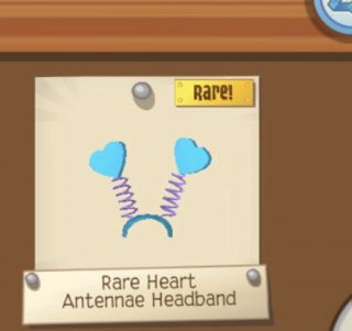 Animal Jam Play Wild Rare Heart Antennae Headband Read Desc