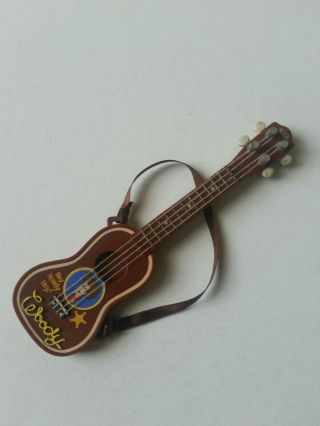 Rare Htf Disney Pixar Toy Story 7 " Guitar 4 Woody Doll Real Strings Hasbro 2001