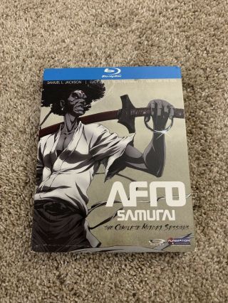 Afro Samurai: The Complete Murder Sessions Region 1 Us Blu - Ray Rare W/slip Case