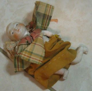 Early Vintage Small Bisque Baby Doll Made In Japan Rare Needs Work