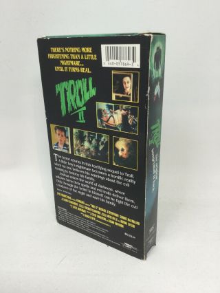 Troll II 2 VHS Cult Horror Rare 1990 3