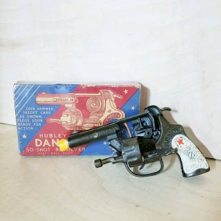 RARE HUBLEY ' DANDY ' CAP GUN police.  38 w/ BOX Repeating type 1930/40 ' s 3