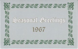 GB 1967 CHRISTMAS SEASONAL PRIVATE PRESENTATION PACK SG 756 757 MISSED GPO RARE 2