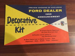Rare 1959 Ford Dealer Brochure Showroom Decoration