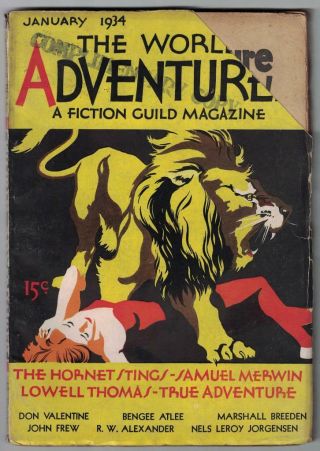 The World Adventurer 1 (fiction Guild,  1934) Rare Vintage Pulp,