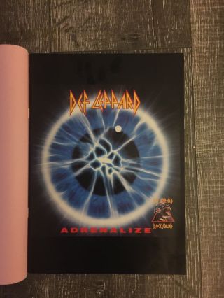 Def Leppard 1992 Rock Squad Exclusive Fan Club Book Adrenalize Rare