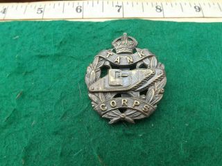 Rare Ww1 Tank Corps Brass Cap Badge Relic Wwi