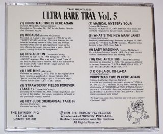 The Beatles - Ultra Rare Trax Vol.  5 SWINGIN’ PIG Rare TMOQ CD 2