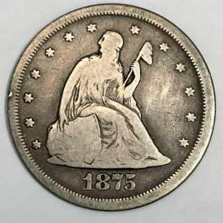 1875 - S Twenty Cent Piece Coin Rare Date