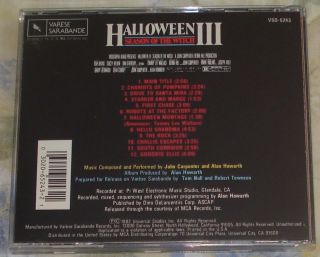 HALLOWEEN 3 (John Carpenter & Alan Howarth) rare cd (1989) OOP 2