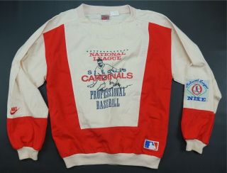 Rare Vtg Nike St.  Louis Cardinals Baseball National League Sweatshirt 80s 90s L