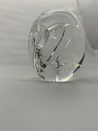 Rare Steuben Crystal Glass Elephant Hand Cooler Figurine - Signed