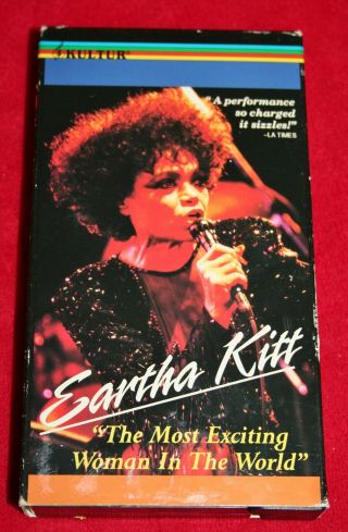 Eartha Kitt The Most Exciting Woman In The World Live Concert Vhs Ultra Rare Oop