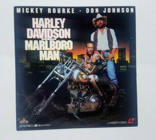 Harley Davidson And The Marlboro Man Laserdisc 1991 Rare Hard To Find