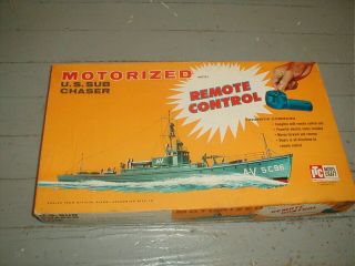 Rare Itc Us Subchaser Motorized With Remote Control Kit Boxed Ideal 1961