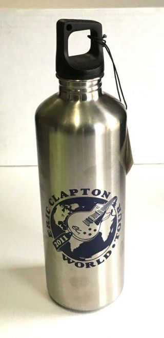 Eric Clapton Rare Official 2011 World Tour Water Bottle - W/shirt/hat Art Cream