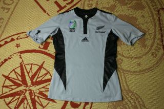 All Blacks Zealand 2007 Rare Rugby Jersey Shirt Adidas Size 8