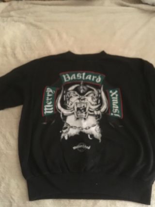 Motorhead Rare Merry Bastard X Mas Tour Tour Jumper Item (lemmy)