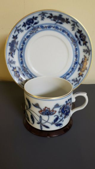 Rare Vista Alegre Portugal " Ceylon " Pattern Tea Cup And Saucer Set
