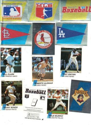 1991 Panini Baseball Sticker Set (360) Complete Set,  Rare Special Canadian Set