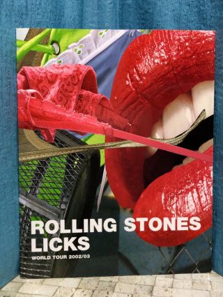 Rolling Stones Licks World Tour 2002/03 Concert Tour Program Book Rare