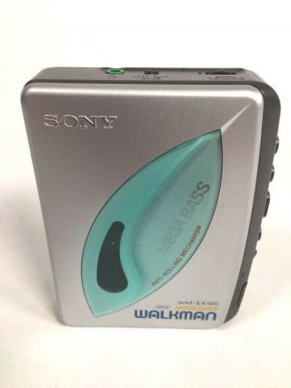 Vintage Sony Walkman Avls Wm - Ex190 Mega Bass Portable Cassette Player - Rare