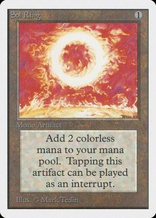 4x Mtg Sol Ring (artifact) 1x Unlimited Lp/mp & 3x Revised Lp/mp Ships