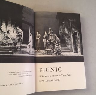 Picnic - William Inge - First/1st Fireside Theatre Book Club Edition - 1953 - Hc/DJ - RARE 4