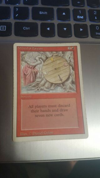 Mtg Wheel Of Fortune Revised 3rd Edition 3e Red Rare Hp Heavily Played Pics
