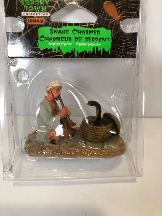 Rare 2008 Lemax Spooky Town Snake Charmer 82488 Halloween Figurine