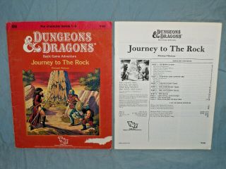D&D 1st Edition Module - B8 JOURNEY TO THE ROCK (FROM 1984 - RARE and VG -) 2