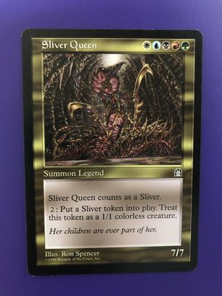 Mtg: 1x Sliver Queen - Magic Rare Stronghold - Mp