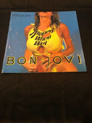 Vintage 1986 Bon Jovi Slippery When Wet Tour Concert Program Tour Book - Rare