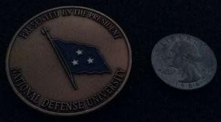 Rare 3 Star Admiral President National Defense University Ndu Us Challenge Coin