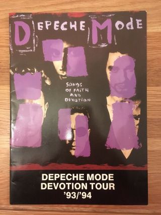 Rare Depeche Mode Sofad Tour Book 93/94 Crystal Palace 31st July