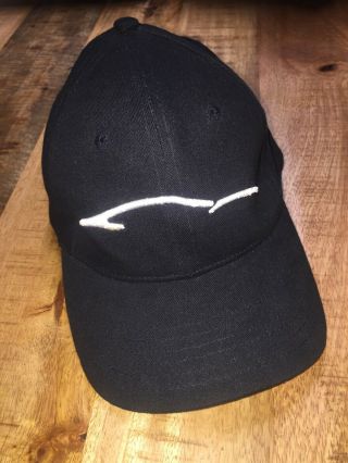Vtg Rare Porsche Black Fitted Hat/cap Flexfit Small Medium One Size Guc Read All