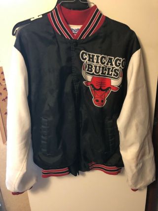 Rare,  Vintage Chicago Bulls Nba Chalk Line Fanimation Jacket,  Men Medium