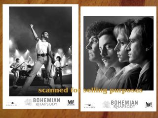 Bohemian Rhapsody Movie Rare Press Photo Set 30 B&w Stills Freddy Mercury Queen