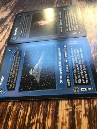 Star Wars CCG Dagobah 2 Cards Captain Needa And His SD Avenger Rare 2
