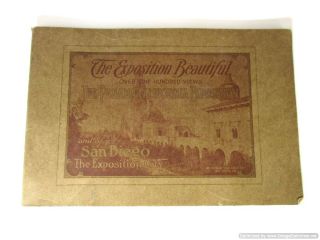 Rare Book 1915 100 Views San Diego Panama California Exposition,  Fold Out Map