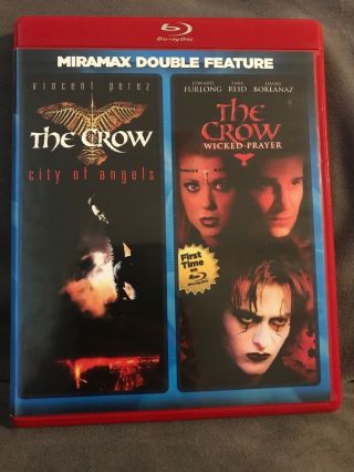 The Crow 2: City Of Angels/the Crow: Wicked Prayer Blu - Ray Rare Oop