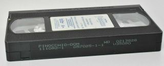 Walt Disney Black Diamond Classics Pinocchio VHS DEMO TAPE Rare 1993 Release 4