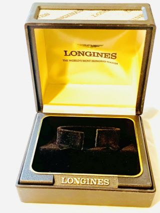 Vintage Men’s Longines Grey & Brown Box Empty Box For Wrist Watch Rare