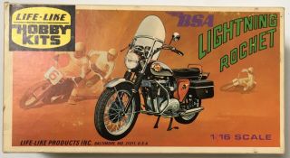 Rare 1970 Bsa Lightning Rocket Motorcycle Model Life - Like Hobby Kit 09151 Pyro