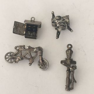 Four Rare Vintage Sterling Charms 2
