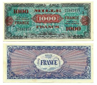 1000 Francs " France " Type June 1944 - Série 3 - Rare See Quality