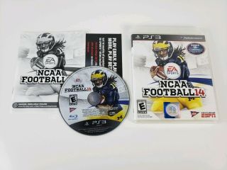 Ncaa Football 14 Playstation 3 Ps3 Game Complete Cib - Rare