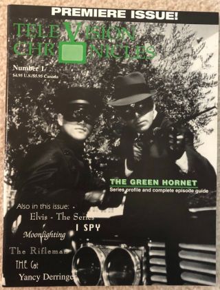 Television Chronicles.  Issue 1.  The Green Hornet.  I Spy.  Rifleman.  Elvis.  Rare